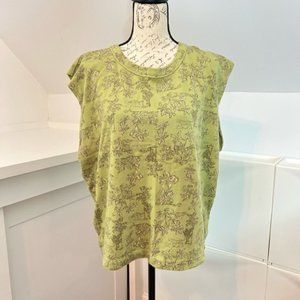 Aerie Cut Off Sleeve Distressed Tank Top Sweatshirt